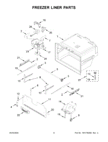 04 - Freezer Liner Parts parts for Whirlpool Refrigerator MFI2570FEW11 from AppliancePartsPros.com