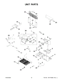 07 - Unit Parts parts for Whirlpool Refrigerator MFI2570FEW11 from AppliancePartsPros.com