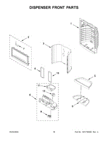 09 - Dispenser Front Parts parts for Whirlpool Refrigerator MFI2570FEW11 from AppliancePartsPros.com