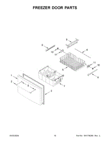 06 - Freezer Door Parts parts for Whirlpool Refrigerator MFI2570FEW11 from AppliancePartsPros.com