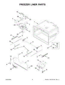 04 - Freezer Liner Parts parts for Whirlpool Refrigerator MFI2570FEZ16 from AppliancePartsPros.com