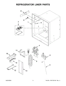 03 - Refrigerator Liner Parts parts for Whirlpool Refrigerator MFI2570FEZ16 from AppliancePartsPros.com
