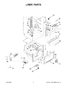 03 - Liner Parts parts for Whirlpool Refrigerator MFW2055FRZ06 from AppliancePartsPros.com