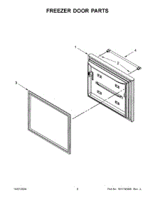 05 - Freezer Door Parts parts for Whirlpool Refrigerator MFW2055FRZ06 from AppliancePartsPros.com