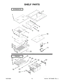 07 - Shelf Parts parts for Whirlpool Refrigerator MFW2055FRZ06 from AppliancePartsPros.com