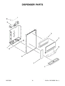 08 - Dispenser Parts parts for Whirlpool Refrigerator MFW2055FRZ06 from AppliancePartsPros.com