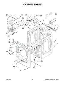 03 - Cabinet Parts parts for Whirlpool Dryer MGD5630HW3 from AppliancePartsPros.com
