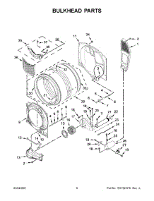 04 - Bulkhead Parts parts for Whirlpool Dryer MGD5630HW3 from AppliancePartsPros.com
