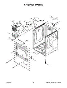 03 - Cabinet Parts parts for Whirlpool Dryer MGD6230HW2 from AppliancePartsPros.com