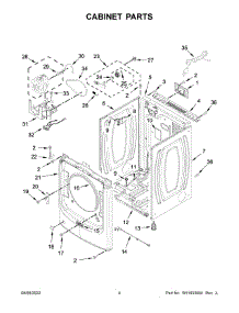 03 - Cabinet Parts parts for Whirlpool Dryer MGD6630MBK0 from AppliancePartsPros.com