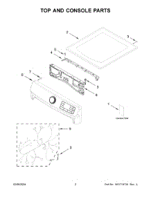 Top And Console Parts parts for Whirlpool Dryer MGD6630MBK1 from AppliancePartsPros.com