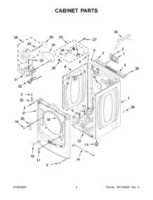 03 - Cabinet Parts parts for Whirlpool Dryer MGD7020RF0 from AppliancePartsPros.com