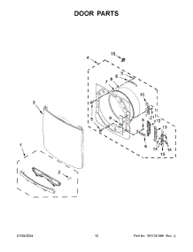 06 - Door Parts parts for Whirlpool Dryer MGD7020RW0 from AppliancePartsPros.com