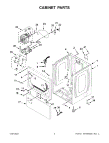 03 - Cabinet Parts parts for Whirlpool Dryer MGDP586KW0 from AppliancePartsPros.com