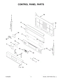 Control Panel Parts parts for Whirlpool Range MGR6600FW7 from AppliancePartsPros.com