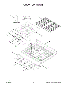 02 - Cooktop Parts parts for Whirlpool Range MGR7700LZ5 from AppliancePartsPros.com