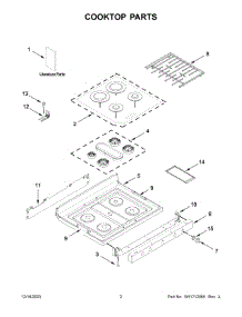 Cooktop Parts parts for Whirlpool Range MGR8800FZ6 from AppliancePartsPros.com