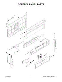 Control Panel Parts parts for Whirlpool Range MGR8800FZ6 from AppliancePartsPros.com