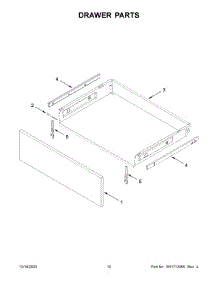 Drawer Parts parts for Whirlpool Range MGR8800FZ6 from AppliancePartsPros.com