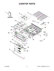 02 - Cooktop Parts parts for Whirlpool Range MGS8800FZ5 from AppliancePartsPros.com