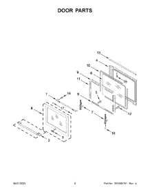 05 - Door Parts parts for Whirlpool Range MGS8800PZ0 from AppliancePartsPros.com