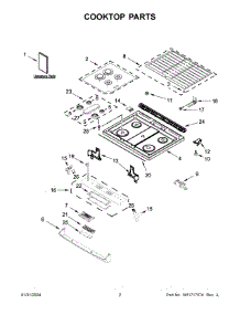 Cooktop Parts parts for Whirlpool Range MGS8800PZ1 from AppliancePartsPros.com