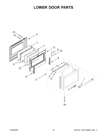 07 - Lower Door Parts parts for Whirlpool Range MGT8800FZ11 from AppliancePartsPros.com