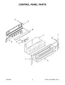 03 - Control Panel Parts parts for Whirlpool Range MGT8800FZ11 from AppliancePartsPros.com