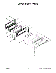 06 - Upper Door Parts parts for Whirlpool Range MGT8800FZ11 from AppliancePartsPros.com