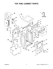 02 - Top And Cabinet Parts parts for Whirlpool Washer MHW5630HW3 from AppliancePartsPros.com