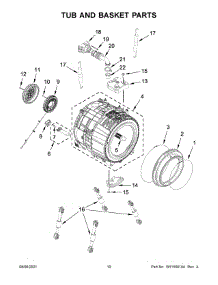 06 - Tub And Basket Parts parts for Whirlpool Washer MHW5630HW3 from AppliancePartsPros.com