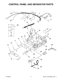 02 - Control Panel And Separator Parts parts for Whirlpool Dryer MLE27PDFYW0 from AppliancePartsPros.com
