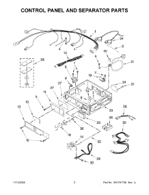02 - Control Panel And Separator Parts parts for Whirlpool Range MLG26PDFWW0 from AppliancePartsPros.com
