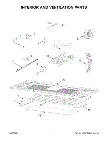 Interior And Ventilation Parts parts for Whirlpool Microwave MMMF8030PZ00 from AppliancePartsPros.com
