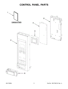 Control Panel Parts parts for Whirlpool Microwave MMV4207JB01 from AppliancePartsPros.com