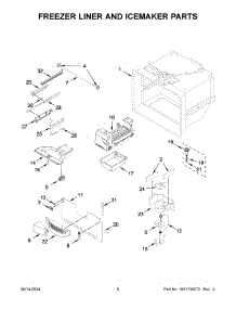 04 - Freezer Liner And Icemaker Parts parts for Whirlpool Refrigerator MRFF4136RZ01 from AppliancePartsPros.com