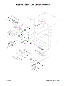 Refrigerator Liner Parts parts for Whirlpool Refrigerator MRFF4236RZ00 from AppliancePartsPros.com