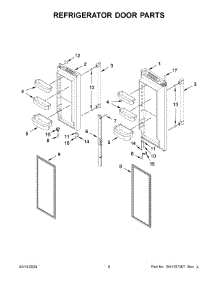 Refrigerator Door Parts parts for Whirlpool Refrigerator MRFF4236RZ00 from AppliancePartsPros.com
