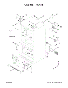 02 - Cabinet Parts parts for Whirlpool Refrigerator MRFF4236RZ01 from AppliancePartsPros.com