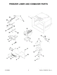 04 - Freezer Liner And Icemaker Parts parts for Whirlpool Refrigerator MRFF5033PZ00 from AppliancePartsPros.com