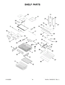08 - Shelf Parts parts for Whirlpool Refrigerator MRFF5033PZ00 from AppliancePartsPros.com
