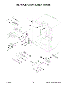 03 - Refrigerator Liner Parts parts for Whirlpool Refrigerator MRFF5033PZ00 from AppliancePartsPros.com