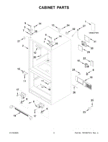 02 - Cabinet Parts parts for Whirlpool Refrigerator MRFF5033PZ00 from AppliancePartsPros.com