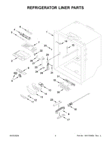 03 - Refrigerator Liner Parts parts for Whirlpool Refrigerator MRFF5033PZ02 from AppliancePartsPros.com