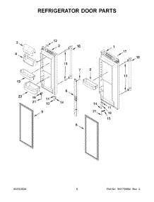 05 - Refrigerator Door Parts parts for Whirlpool Refrigerator MRFF5033PZ02 from AppliancePartsPros.com