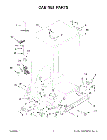 02 - Cabinet Parts parts for Whirlpool Refrigerator MRSF4036PZ02 from AppliancePartsPros.com