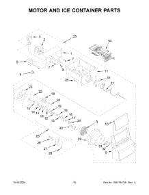 06 - Motor And Ice Container Parts parts for Whirlpool Refrigerator MRSF4036PZ02 from AppliancePartsPros.com