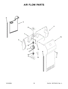 10 - Air Flow Parts parts for Whirlpool Refrigerator MRSF4036PZ02 from AppliancePartsPros.com