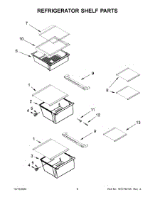 04 - Refrigerator Shelf Parts parts for Whirlpool Refrigerator MRSF4036PZ02 from AppliancePartsPros.com