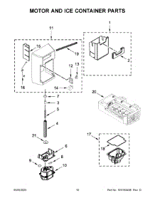 06 - Motor And Ice Container Parts parts for Whirlpool Refrigerator MSS25C4MGB06 from AppliancePartsPros.com